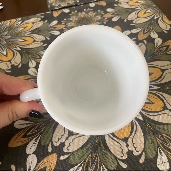Vintage PYREX Woodland Brown Floral Tea Cup - Picture 2 of 4